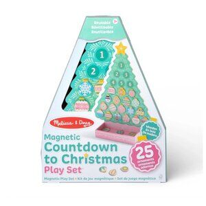 NEW Melissa & Doug Countdown Christmas Wooden Magnetic Advent Calendar Tree Pink